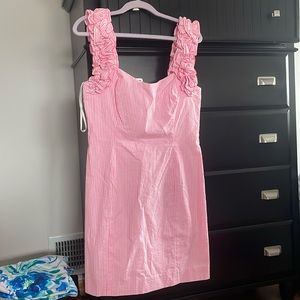 Lily Pulitzer Seersucker pink and white stripe dress